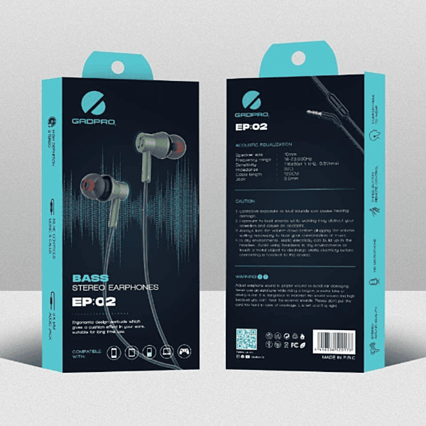 EARPHONE GADPRO 3.5MM EP-02