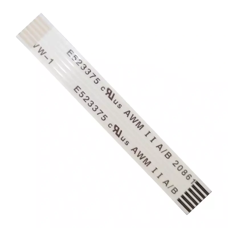 6 Pin 1mm Pitch 50mm Same Side FFC Flexible Flat Cable