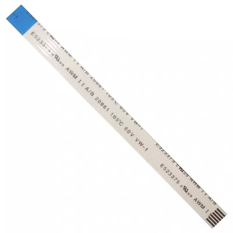 6 Pin 1mm Pitch 100mm Reverse FFC Flexible Flat Cable 6 Pin 1mm Pitch 100mm Reverse FFC Flexible Flat Cable