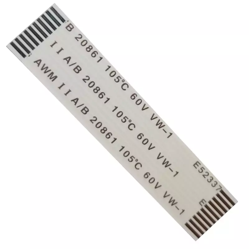 10 Pin 1mm Pitch 50mm Same Side FFC Flexible Flat Cable 10 Pin 1mm Pitch 50mm Same Side FFC Flexible Flat Cable