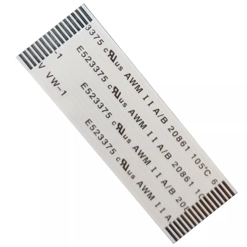 16 Pin 1mm Pitch 50mm Same Side FFC Flexible Flat Cable 16 Pin 1mm Pitch 50mm Same Side FFC Flexible Flat Cable