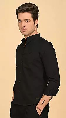 Men's Mandarin Collar Shirt