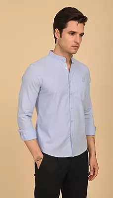 Men's Mandarin Collar Shirt