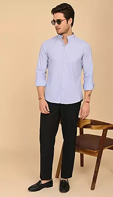 Men's Mandarin Collar Shirt