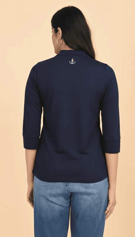 Women's Polo Tee - Navy