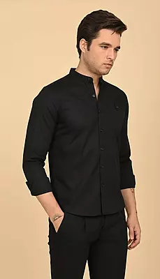 Men's Mandarin Collar Shirt