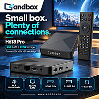H618 Pro 4GB/32GB Android 14 TV Box โ Wi-Fi 6, 4K HDR, Bluetooth 5.4 & Voice Remote H618 Pro 4GB/32GB Android 14 TV Box โ Wi-Fi 6, 4K HDR, Bluetooth 5.4 & Voice Remote