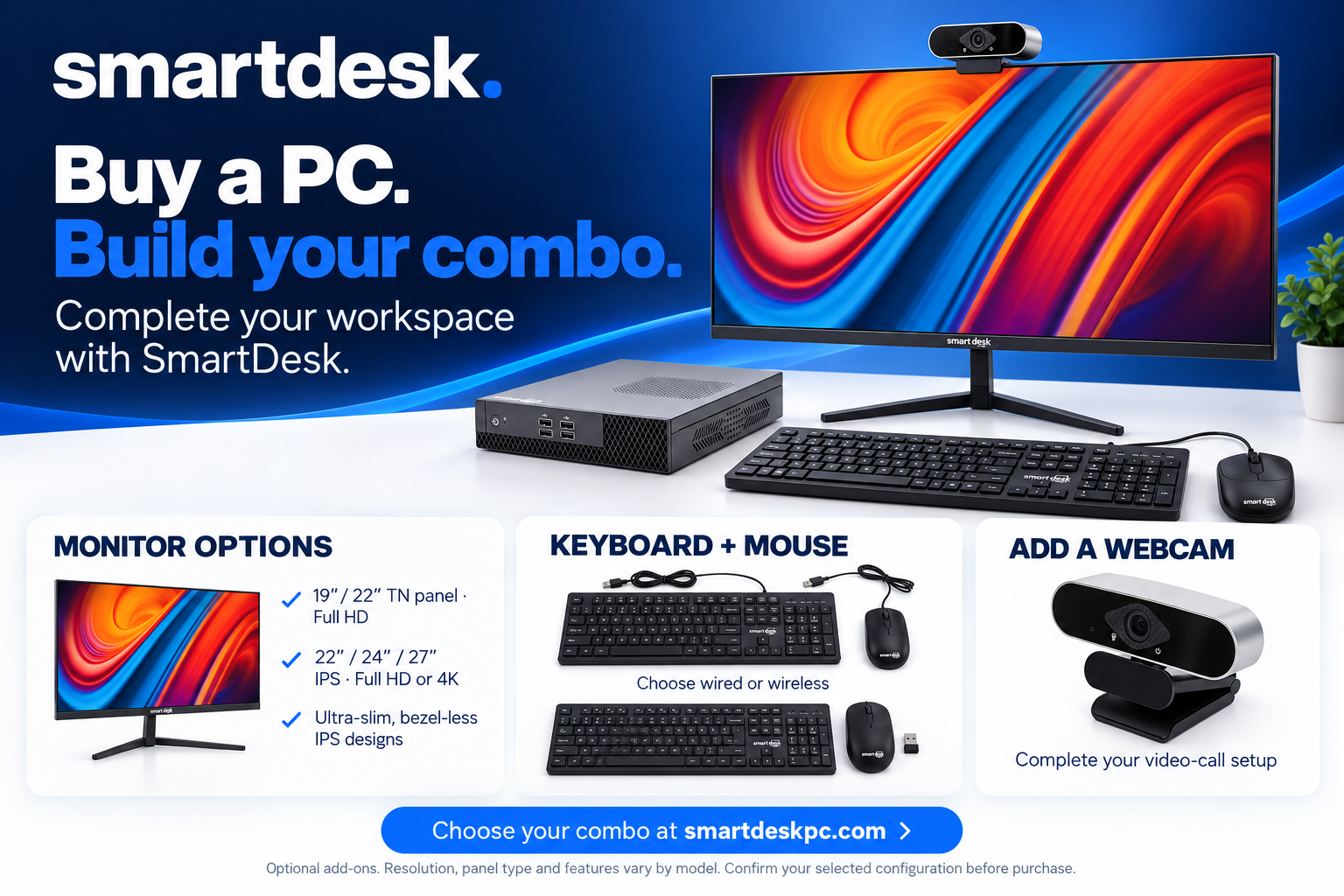 SmartDesk Basic N2840 Mini PC
