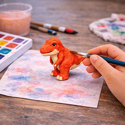 Dinosaur Statues - 5 Piece Hand-Painted Collection