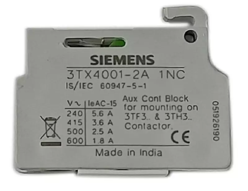 Siemens-3TX-Auxiliary-Contact-Block-1-NC-3TX4001-2A