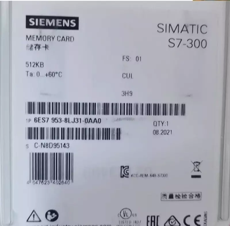 Siemens-SIMATIC-S7-300-MMC-512KB-6ES7953-8LJ31-0AA0