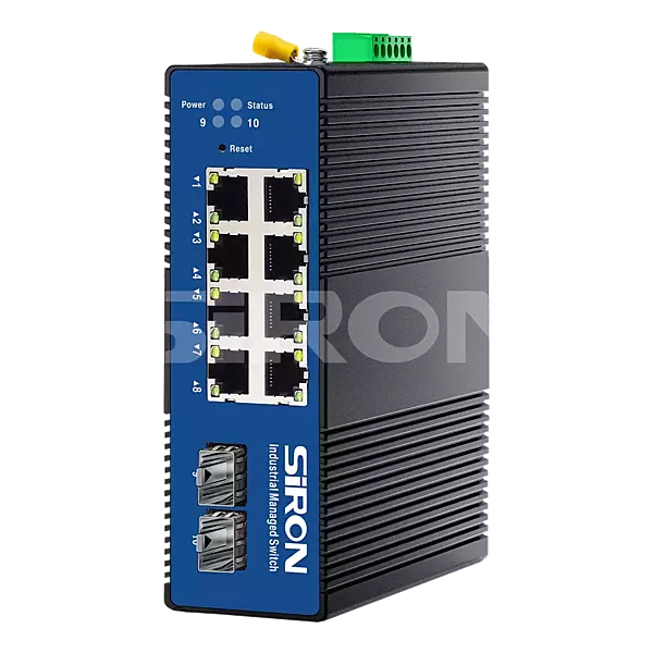SiRON T382-14 L2+Network Management 2 Optical 8 Power Industrial Switch