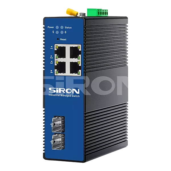 SiRON T382-13 L2+Network Management 2 Optical 8 Power Industrial Switch