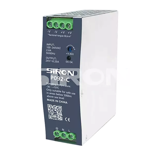 SiRON P092-C Series 150W Economical Rail Type Switching Power Supply