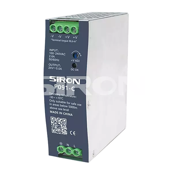 SiRON P091-C Series 120W Economical Rail Type Switching Power Supply