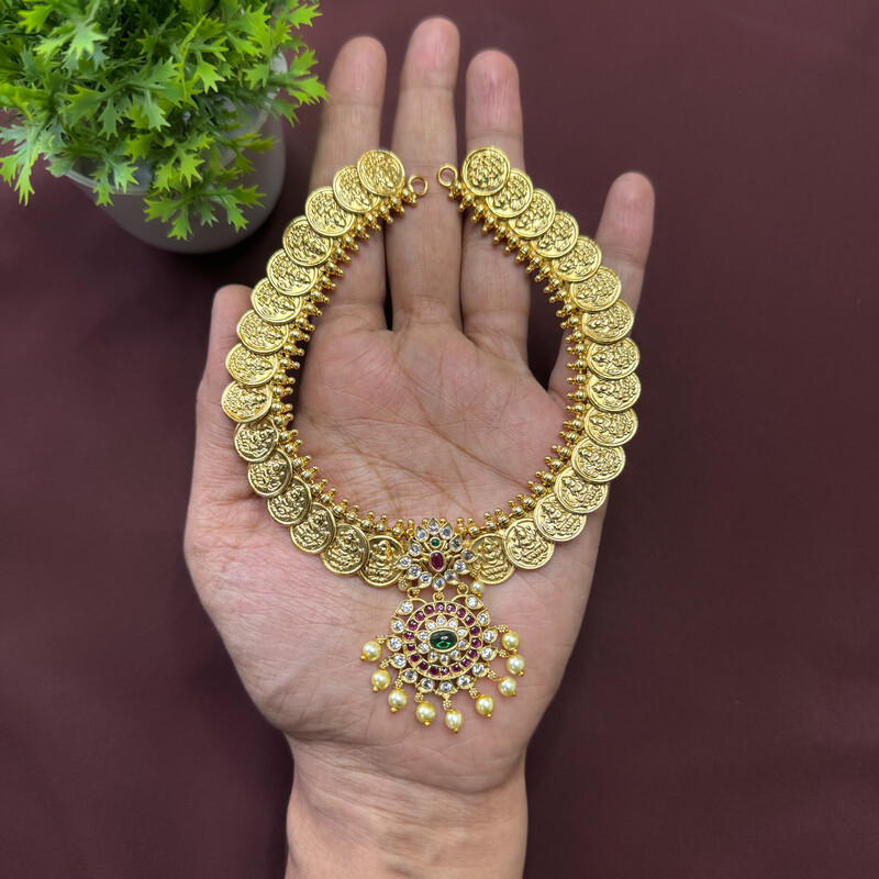 kaasumalai flower short necklace