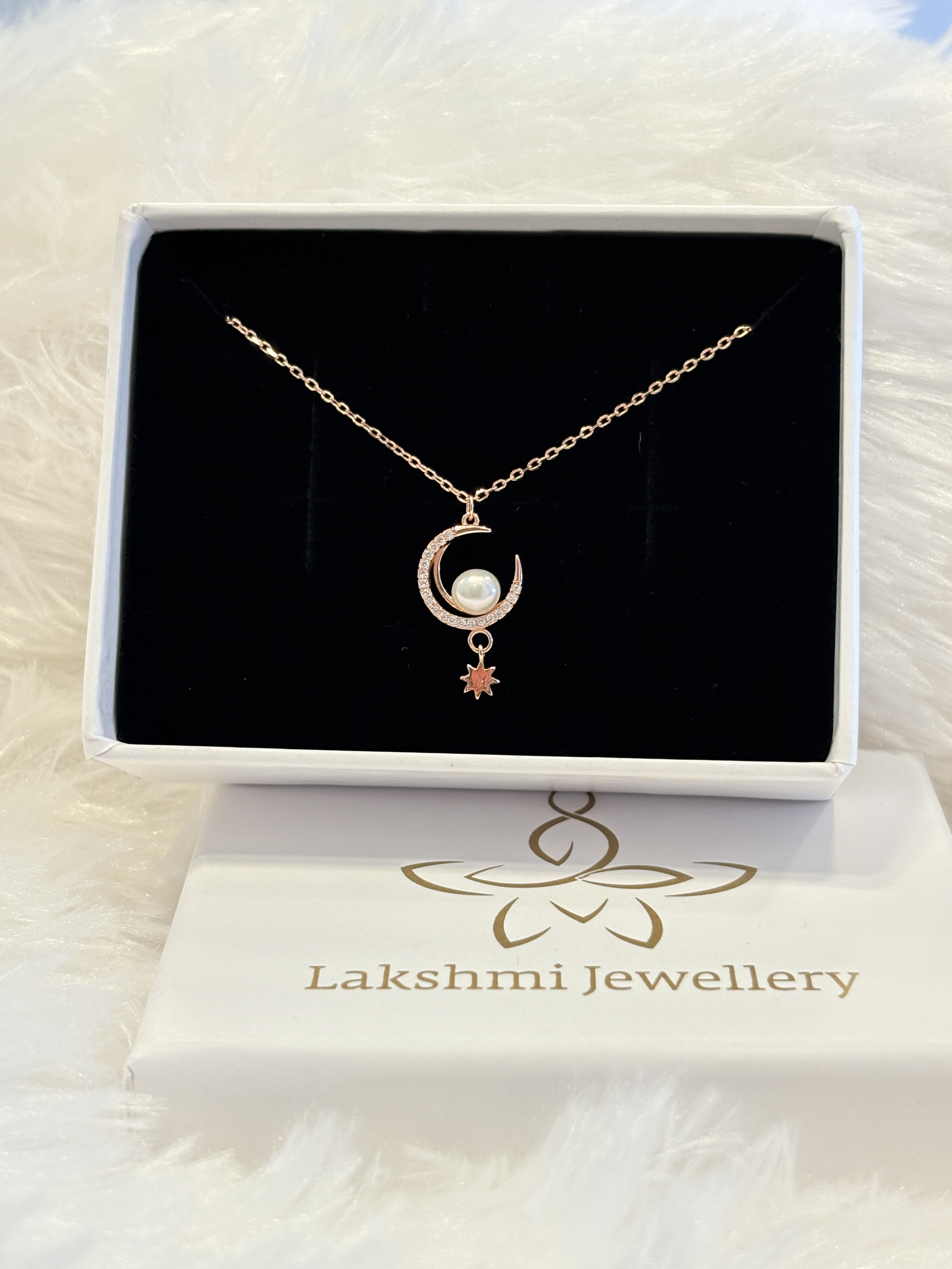 Silver pirai chain with rosegold finish