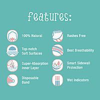 Cuteseal Newborn - Tape/ Velcro - 36pcs (Upto 5kg)