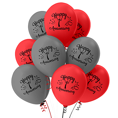The Magic Balloons Store- Happy First Anniversary Party Balloons Pack of 30- 181285