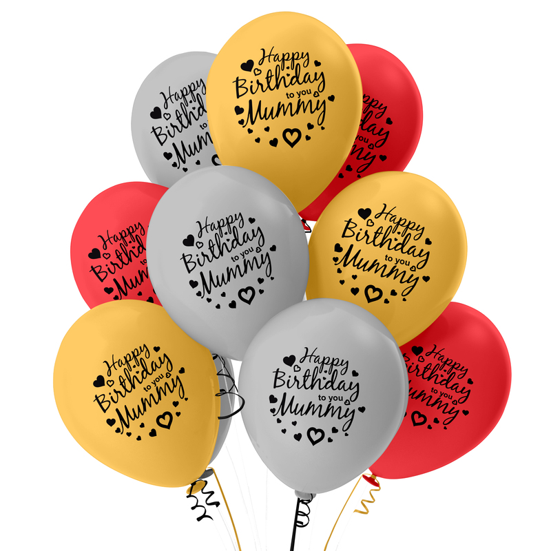 The Magic Balloons - Celebrate Your Mom's Birthday in Style with 30 Red, Silver, and Gold Latex Balloons - Perfect for Party Decorations and Creating a Festive Atmosphere