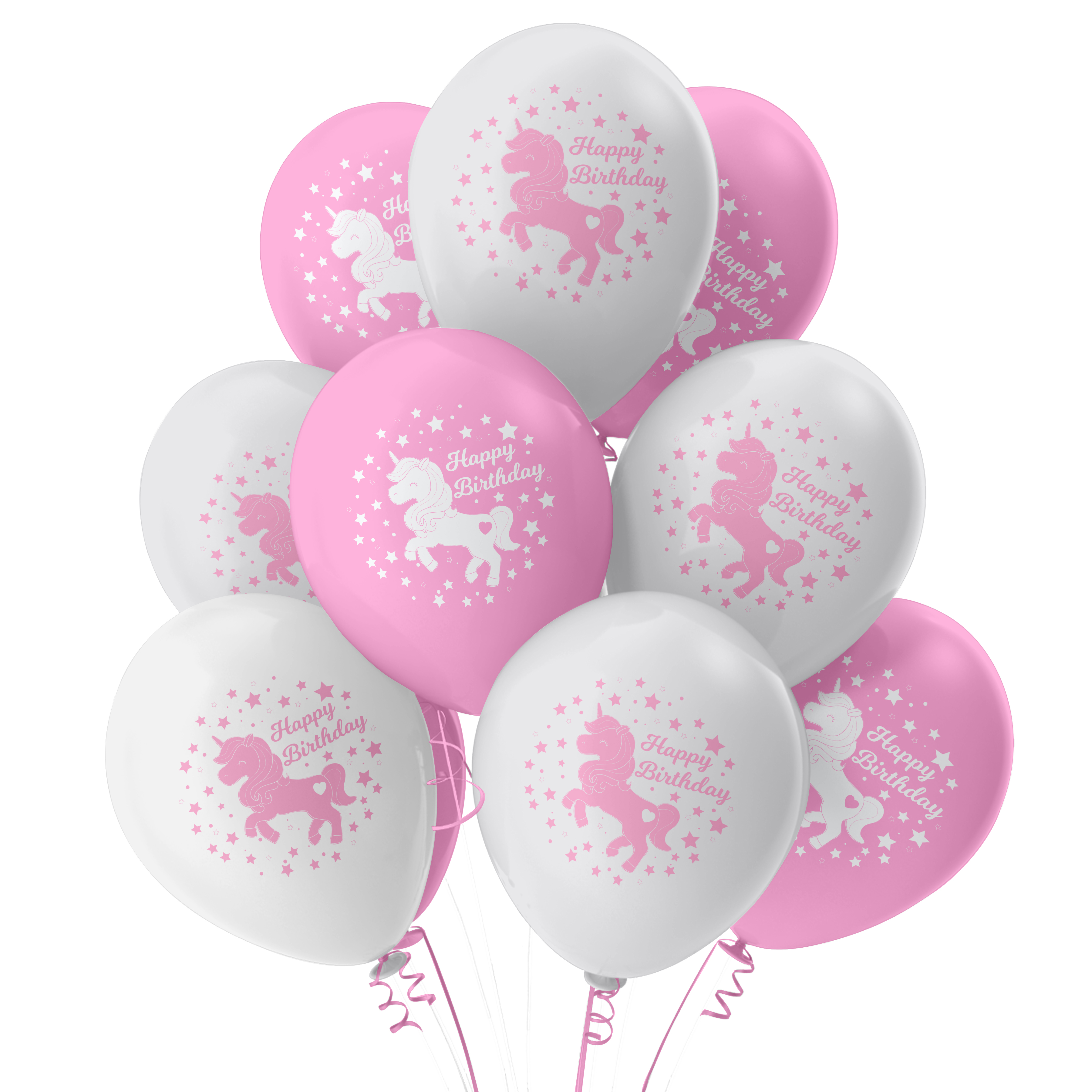 The Magic Balloons - Happy Birthday Unicorn Balloons pack of 30-181284