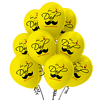 The Magic Balloons- Love you Dad-Happy Father’s Day Balloons-Party/Decorations. Yellow Balloons- pack of 10