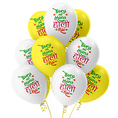 The Magic Balloons - Get Ready to Celebrate Holi with Colorful Bura Na Mano Hoil Hai Balloons - Pack of 30 Vibrant Balloons to Add Joy to Your Festivities!
