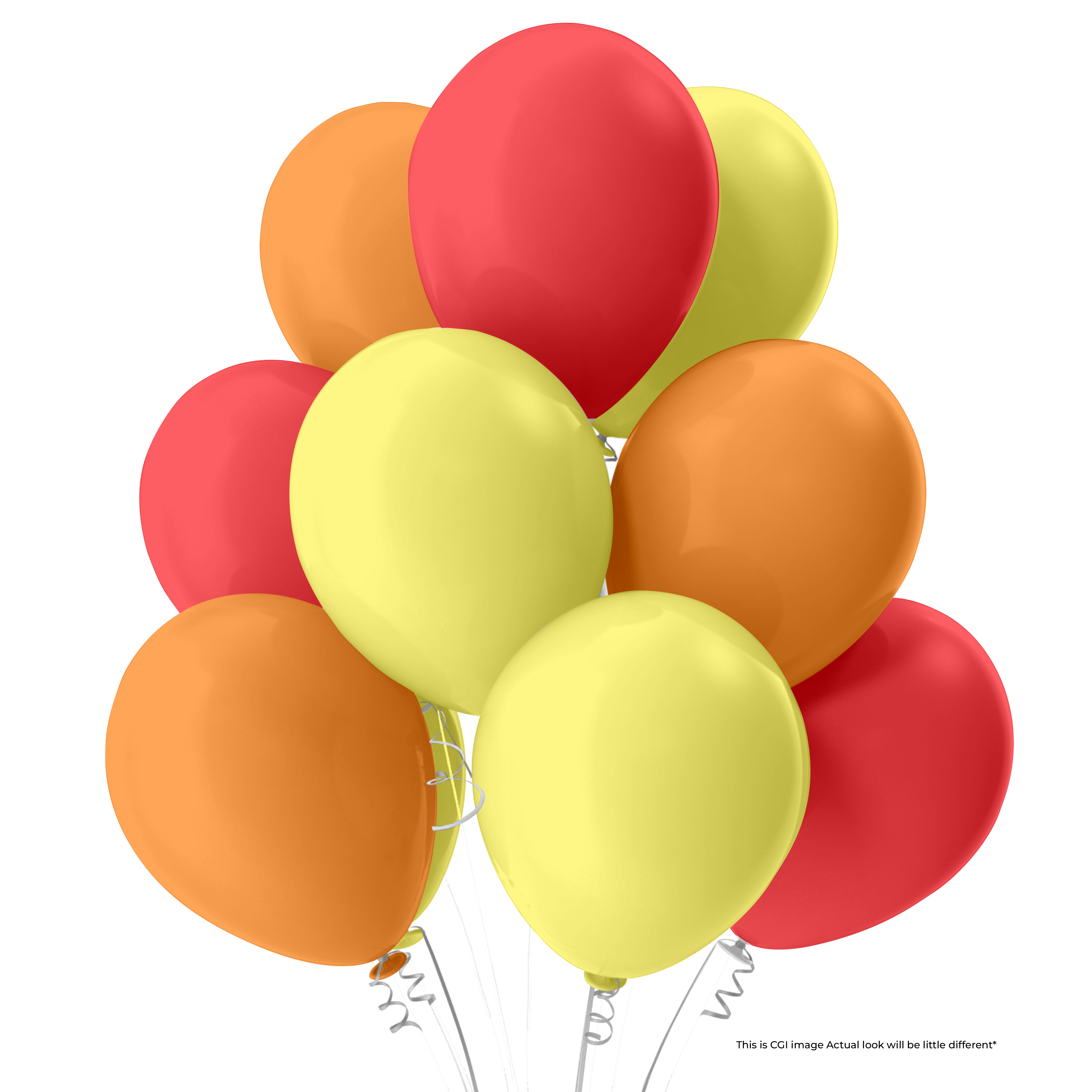The Magic Balloons Store- Plain Red, Yellow, and Orange Latex Balloons- Balloons for Theme Party, Birthday, Wedding, Photoshoot Decoration Supplies Medium size Balloons 30pcs – 181485