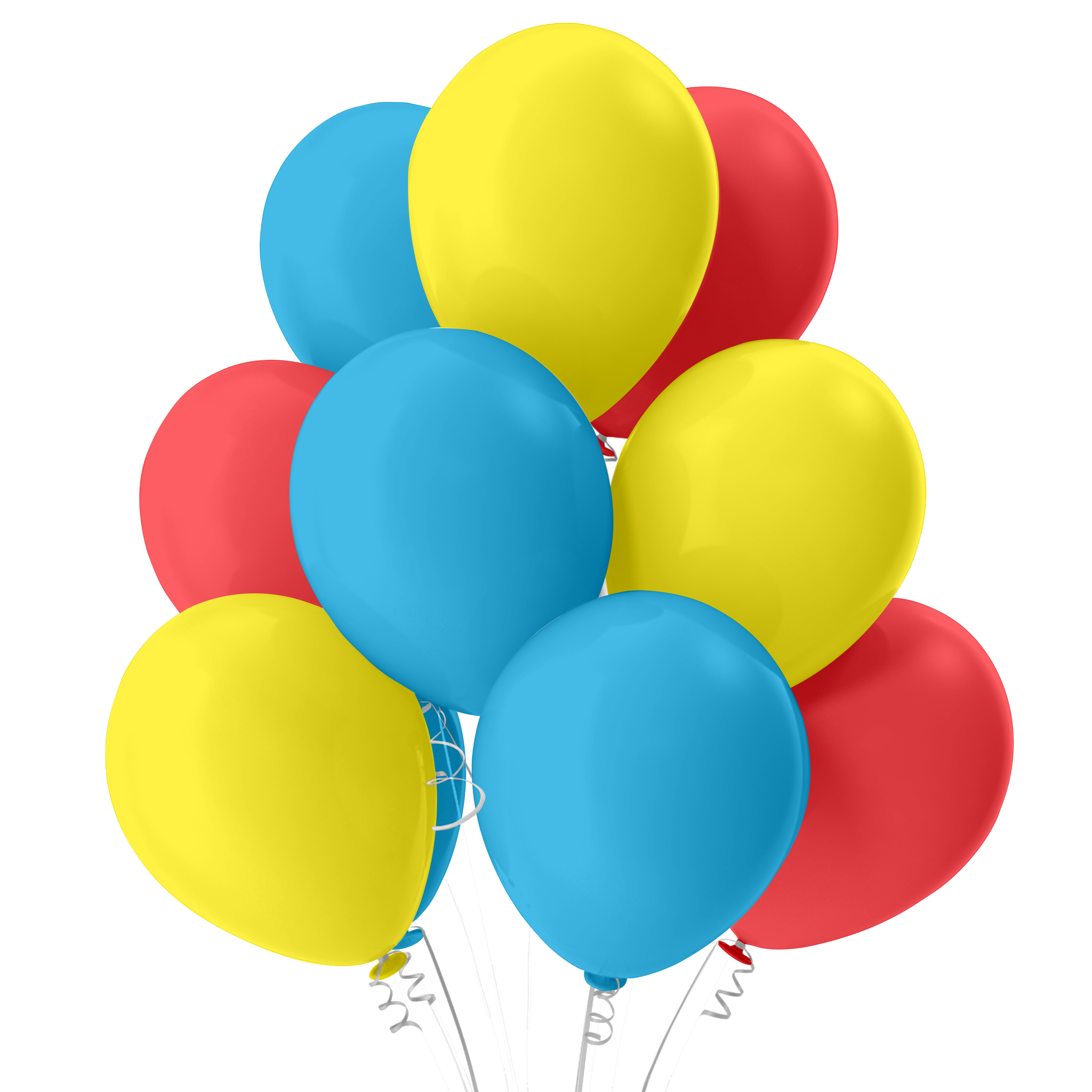 The Magic Balloons Store- Balloons for Theme Party, Summer Camp, Birthday, Wedding, Photoshoot Decoration, Plain Red, Blue, and Yellow Rubber/Latex Balloons Pack of 80pcs – 181493