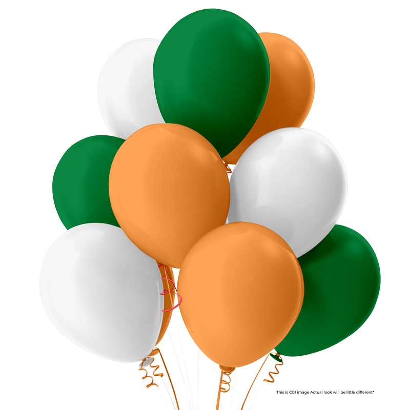 The Magic Balloons Store- 8" Latex Balloons (Pack of 50)-Tri Color