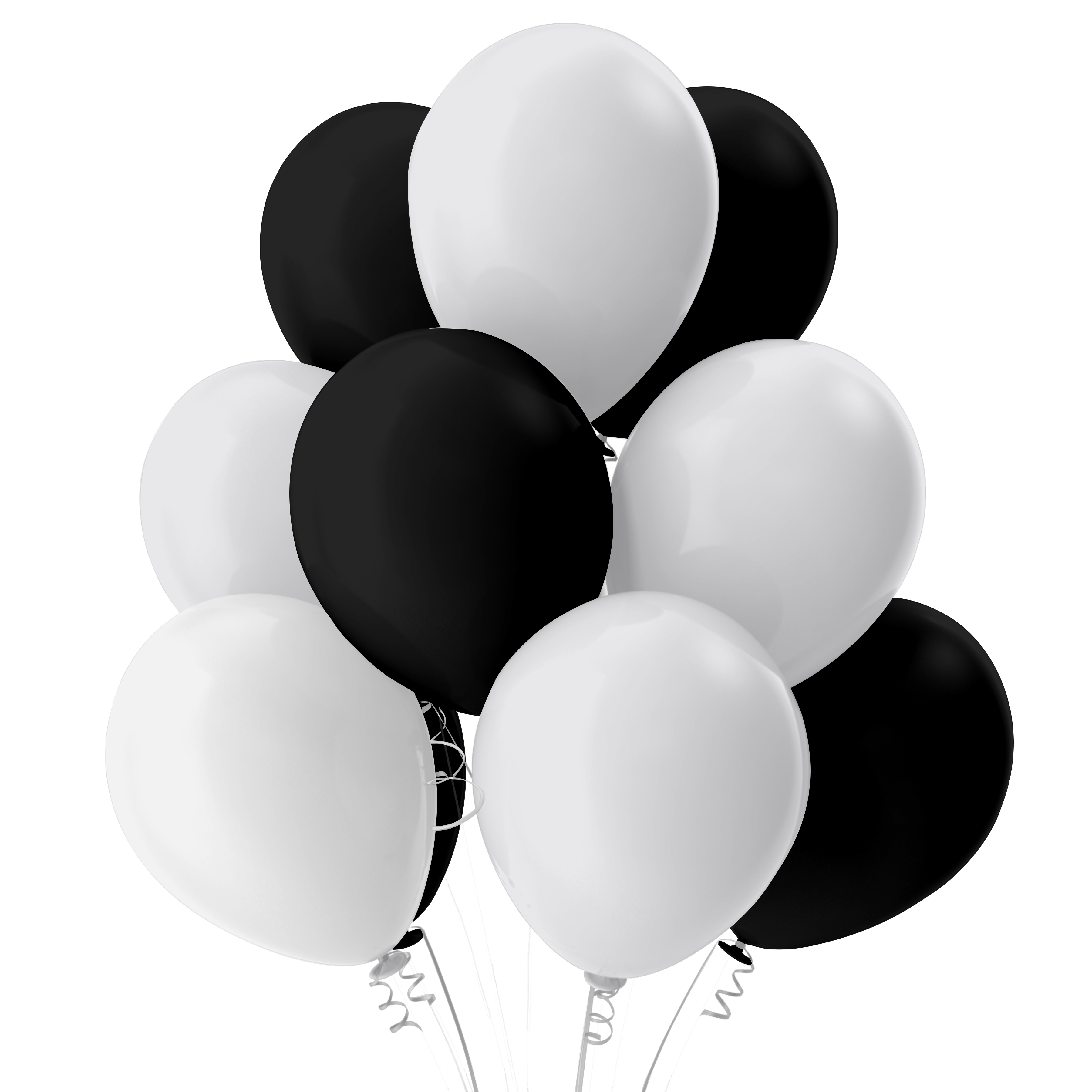 The Magic Balloons Store- Plain Black and White Metallic/Latex Balloons- Birthday/Wedding /Anniversary/Baby shower/Kids Party Decoration Balloons Pack of 30pcs – 181503