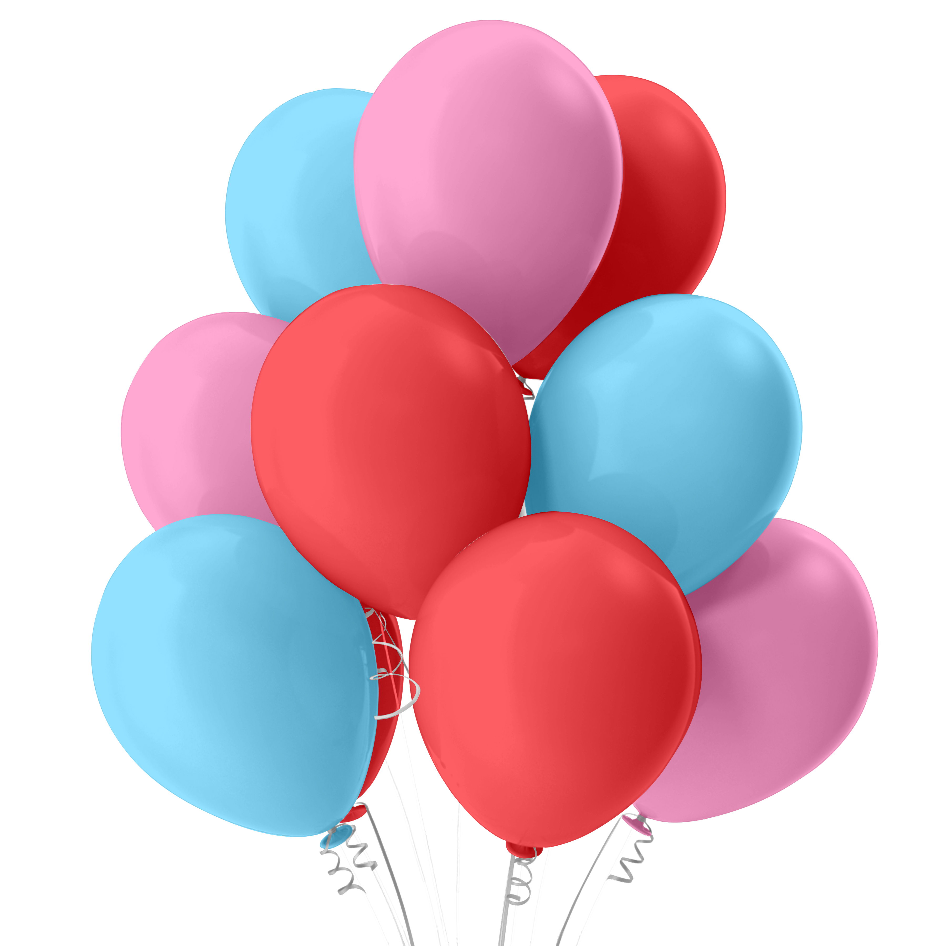 The Magic Balloons Store- Plain Pink Red and Blue Rubber/Latex Balloons- Balloons for Anniversary, Birthday, Wedding, Photoshoot Decoration Supplies Medium size Balloons 100pcs – 181498