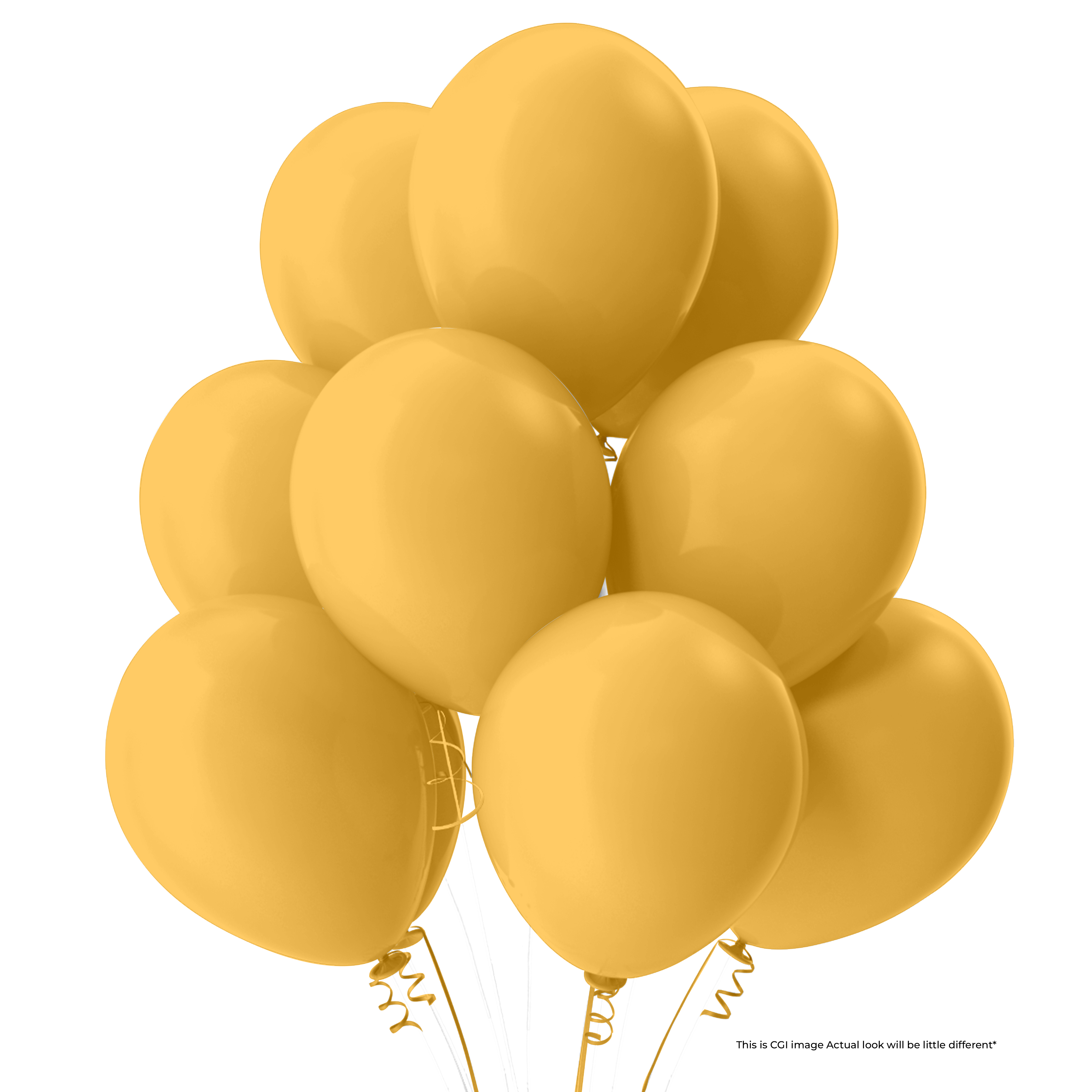 The Magic Balloons Store- 8" Latex Balloons (Pack of 50) - Gold