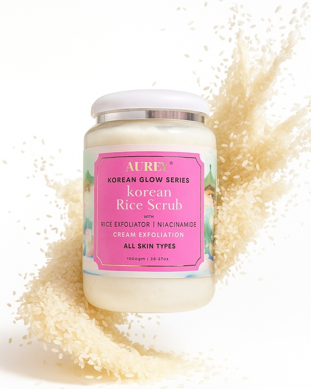 Aurey Korean Rice Scrub With Rice Exfoliator & Niacinamide 1Kg