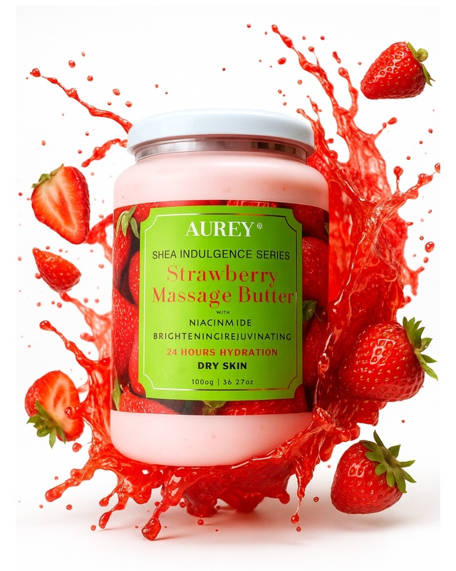 Aurey Strawberry Massage Butter With Niacinamide 1000 gm