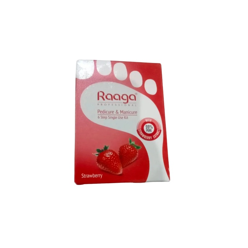 Raaga Pedicure & Manicure Strawberry Single Use Kit