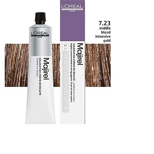 Loreal Majirel Middle Blong Intensive Gold Color 7.23 | 49.5 gm