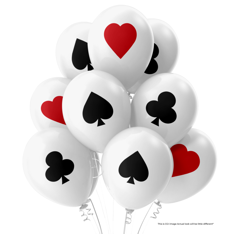 The Magic Balloons Store–Cards theme party balloons Cards Printed Diwali Party Decoration latex Balloons-Pack of 30 cards printed Balloons party supplies –181480