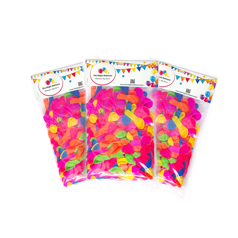 The Magic Balloons - Holi Water Balloons Multicolor 1500-piece Water Balloons for Kids and Adults