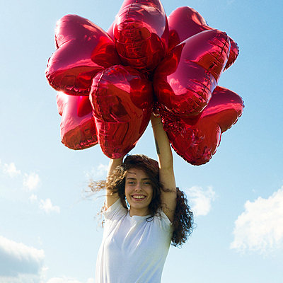 The Magic Balloons Store 18" Red Heart Shape Party Decorative Foil Balloon - Pack of 6 -181277