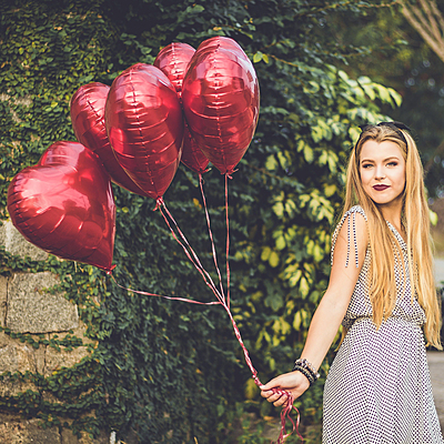 The Magic Balloons Store 18" Red Heart Shape Party Decorative Foil Balloon - Pack of 6 -181277