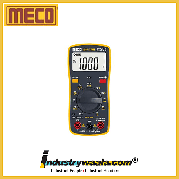 Meco 108P+TRMS Digital Multimeters - Palm / Pocket Size