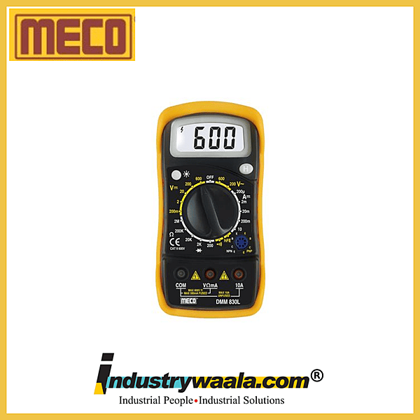 Meco DMM 830L Digital Multimeters - Palm / Pocket Size (Pack Of 10 Pcs)