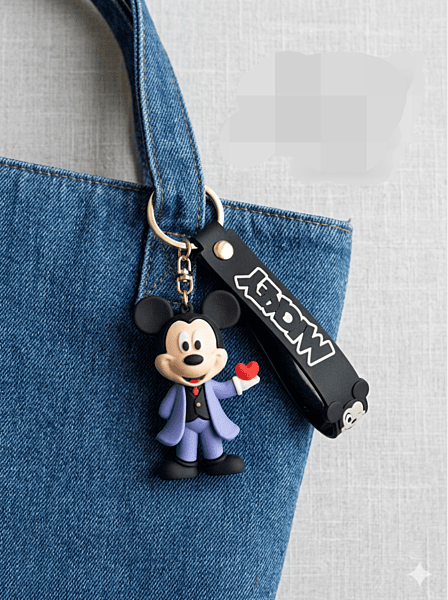 3d Mickey Mouse Keyring For Car, Bike, Bag, Gifting Cute Durable Key Chain