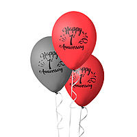 The Magic Balloons Store- Happy First Anniversary Party Balloons Pack of 30- 181285