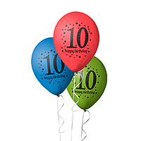 The Magic Balloons- Make Your Child's 10th Birthday Magical with 30 Multicolour Balloons - Party Supplies and Decorations Pack for Boys and Girls