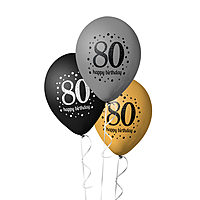 The Magic Balloons- Happy 80th Birthday Balloons pack of 30 pcs-181362