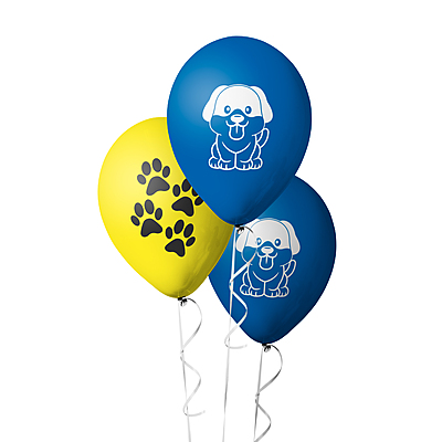 The Magic Balloons - Dog Theme Birthday Balloons 20pcs Latex Balloons With 1 Banner For Dog Birthday Party Pack of 21pcs With Dog Print and Paw Print Perfect For Dog and Dog Lovers Party Suppliers