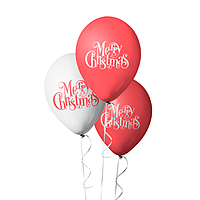 The Magic Balloons- Printed Merry Christmas Balloons for Christmas Decorations - Pack of 30