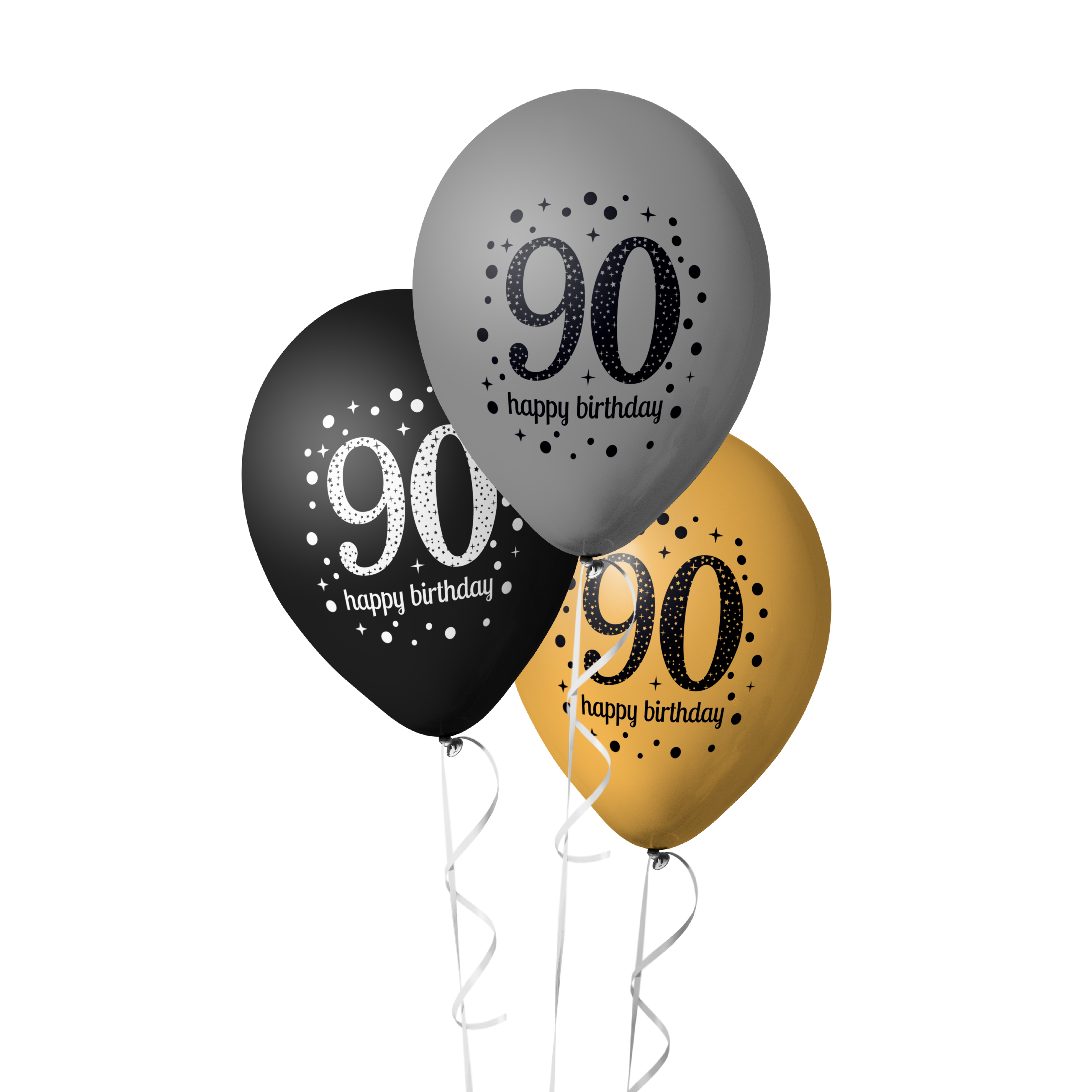 The Magic Balloons- Happy 90th Birthday Balloons pack of 30 pcs-181386